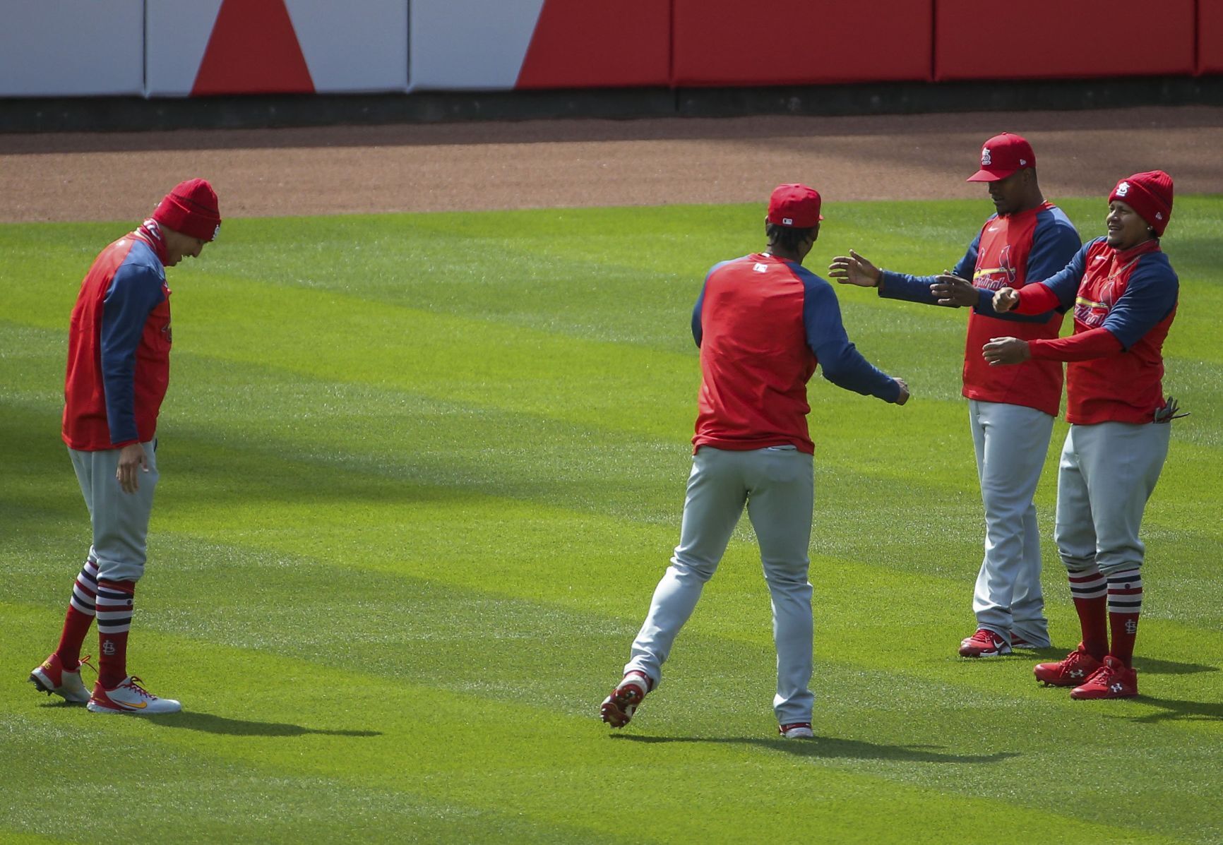 Cardinals hold a team workout ahead of opening day